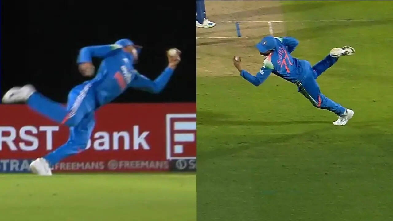 Shubman Gill, Hindistan - Afganistan ODI maçında tek elle muhteşem bir yakalama yaptı.